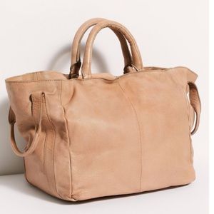 Free people Leslie Leather Tote buttercup gently used